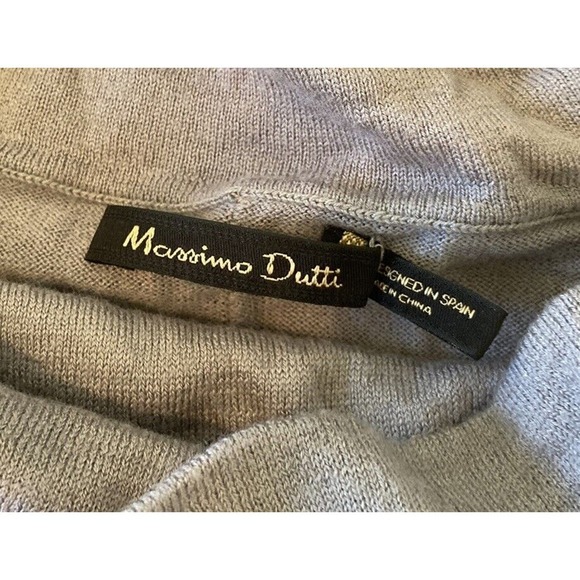 Massimo Dutti Wool Turtleneck Sweater Size Large Women’s Gray - Picture 3 of 8